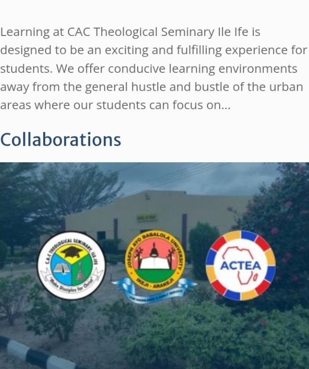 Seminary collaboration and affiliation